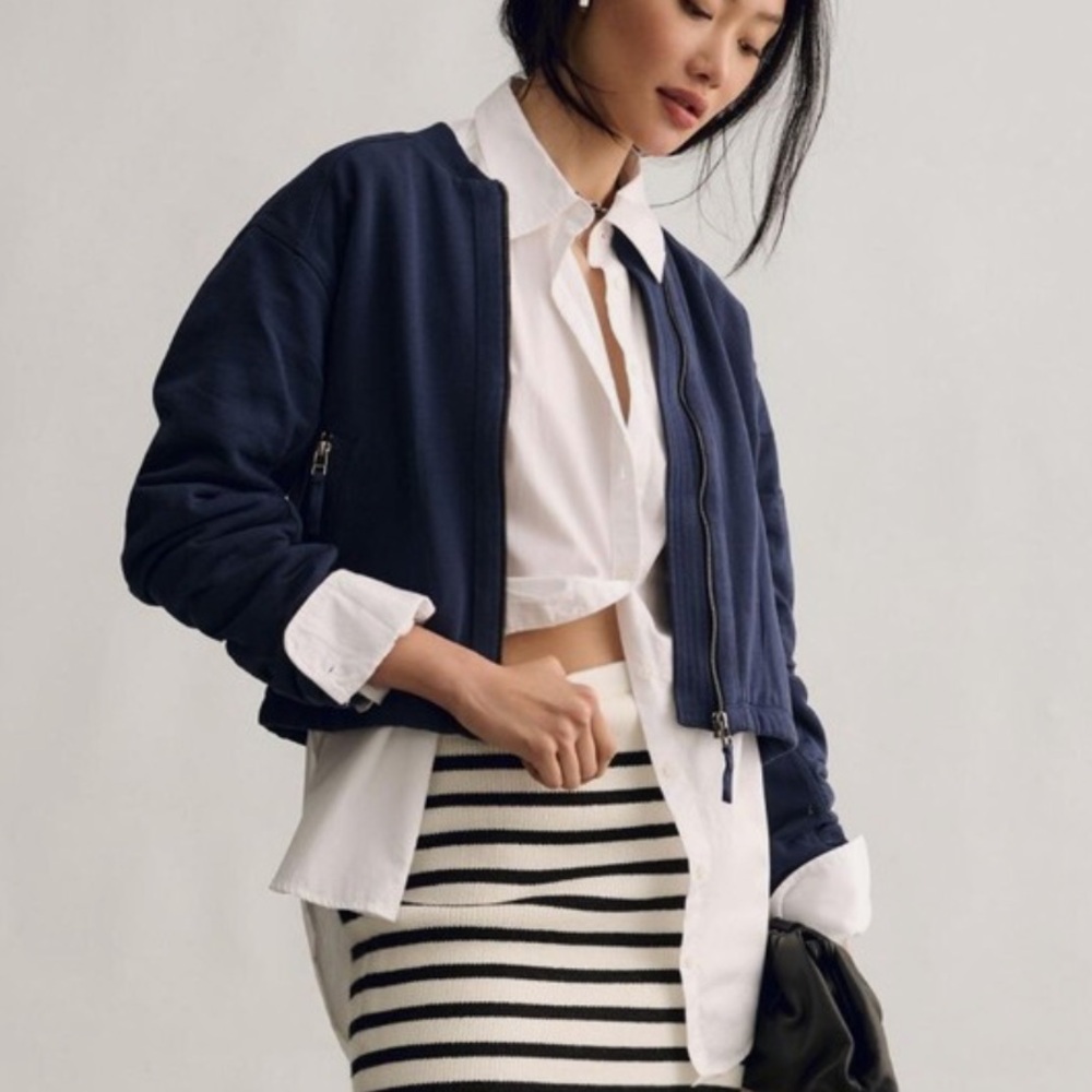 Anthropologie Pilcro Knit Bomber Jacket